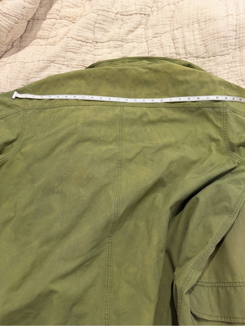 Vintage 80s 90s Men’s L.L.Bean Blanket Lined Green Chore Barn Coat - Picture 9 of 11